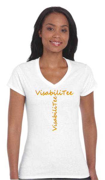 Women's V-neck | VisibiliTee White